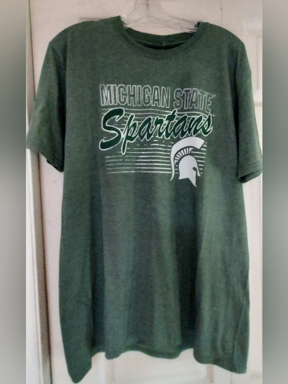 Michigan State Spartans Green Graphic Tee T Shirt Logo New Captivating College L